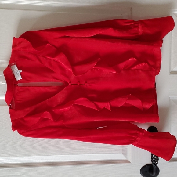 L'Academie Los Angeles red blouse from Revolve - Picture 1 of 4